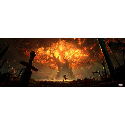 Fire Tree Large Desktop Mat