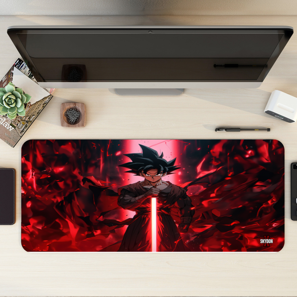 Goku Red Large Desktop Mat