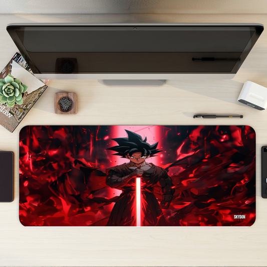 Goku Red Large Desktop Mat