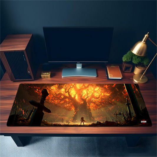 Fire Tree Large Desktop Mat